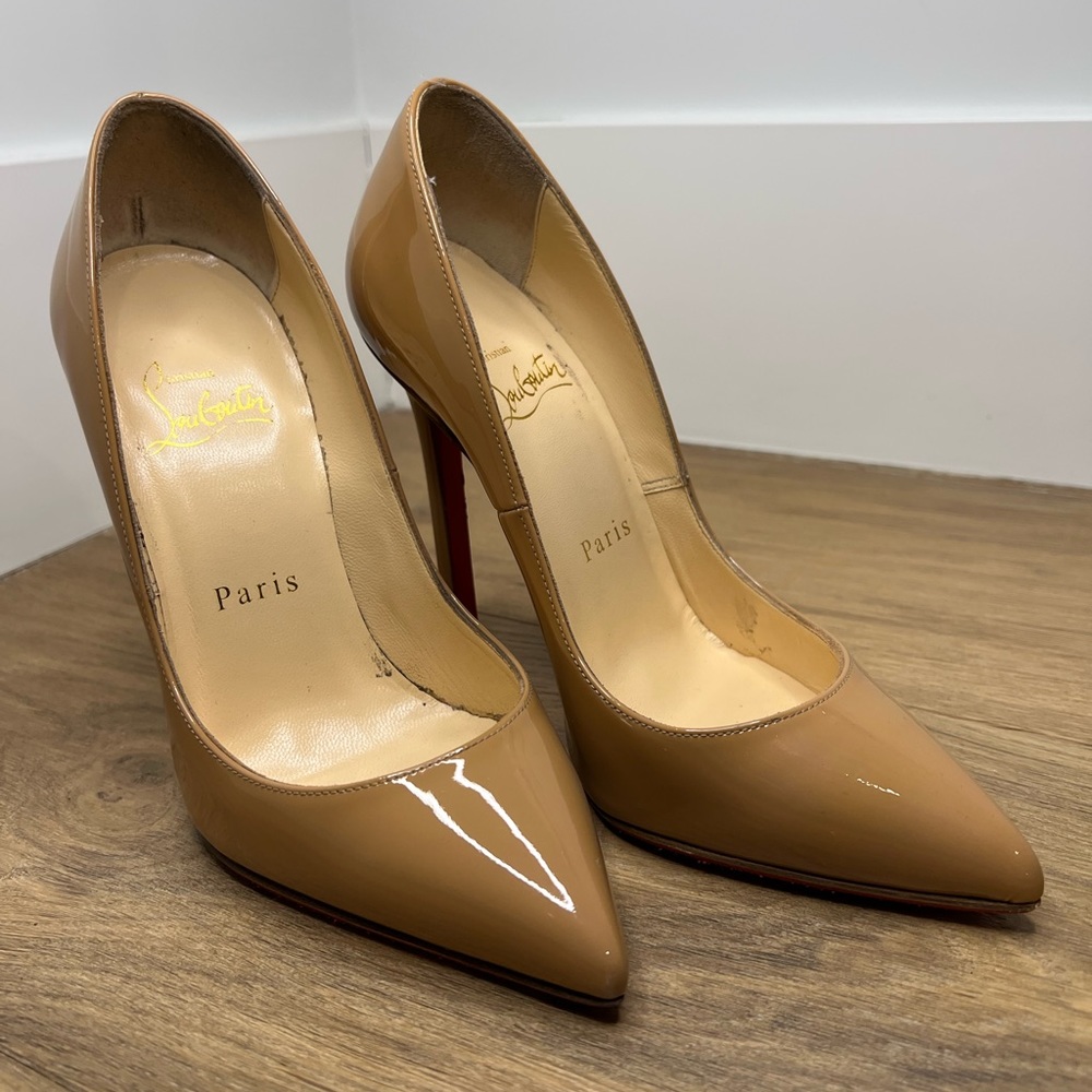 Christian Louboutin so Kate Patent Pointed Toe Red Sole Pump